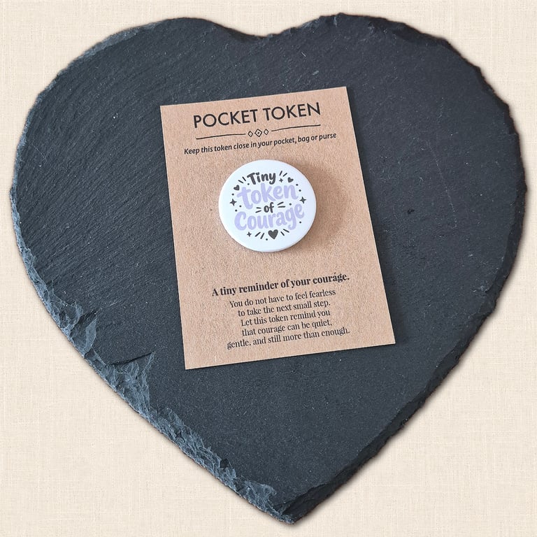 Tiny Token of Courage Pocket Token - Little Reminder to Keep Going