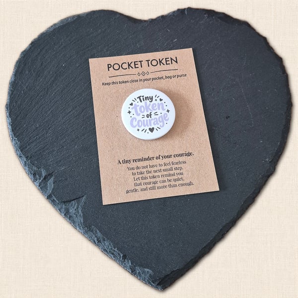 Tiny Token of Courage Pocket Token - Little Reminder to Keep Going
