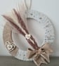 Country style yarn wrapped wreath