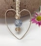Silver Plated and Lilac Heart Necklace - Image 1