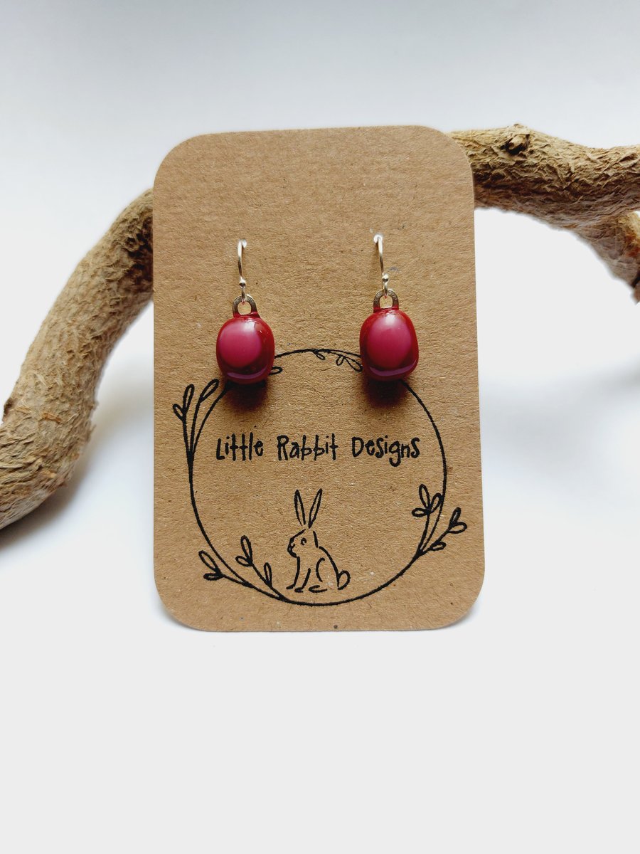 Fused Glass Earrings 