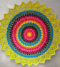 large, bright, crochet doily, mandala table mat - Image 2
