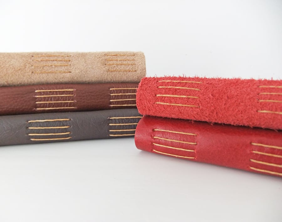 Leather journal – reclaimed leather journal –available in a selection of colours
