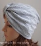 Handmade knitted turban for women, vegan turban hat, top knotted cap - Image 3