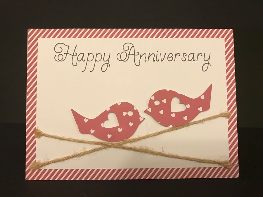 Lovebirds Anniversary Card