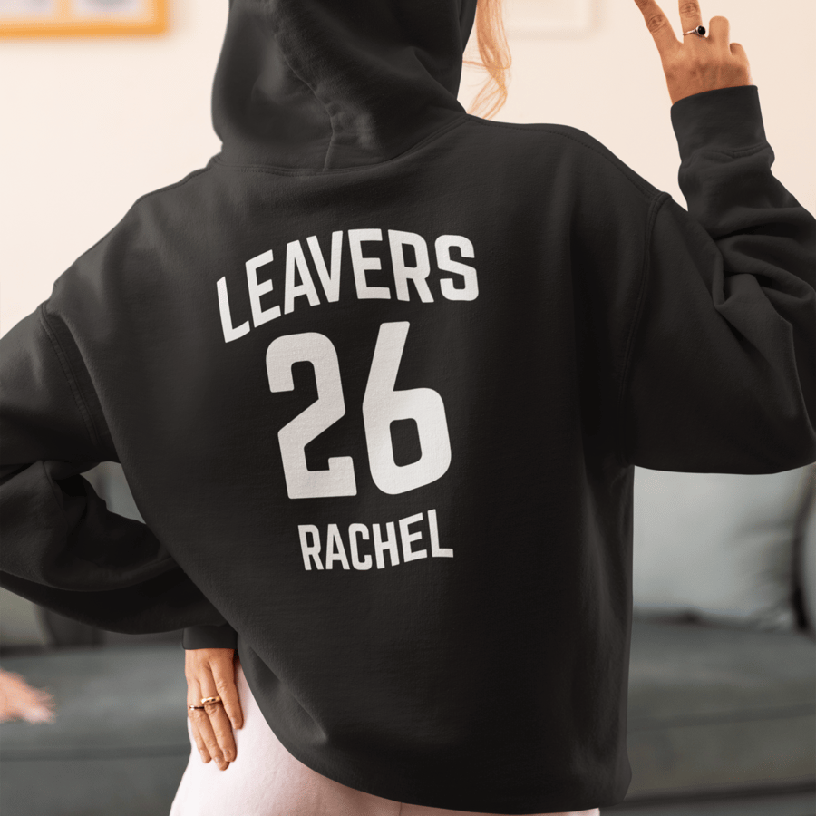 Personalised School Leavers Iron-On Transfer DIY Big Year Number & Name Transfer