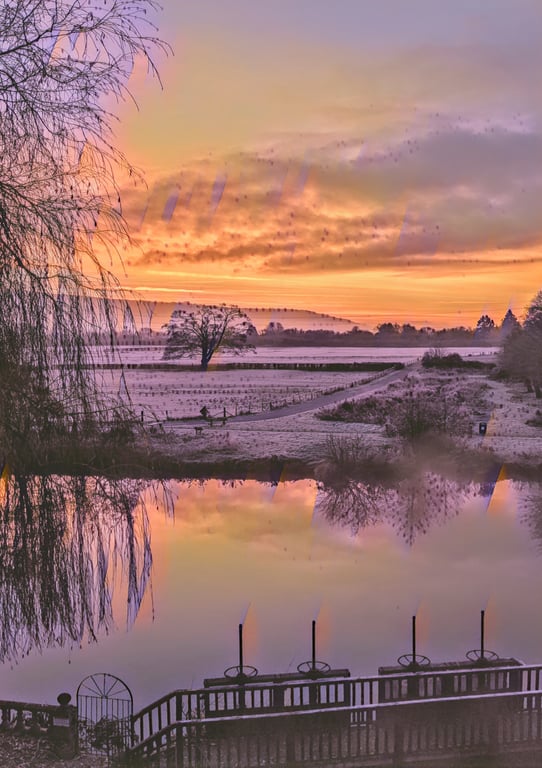 Winter Morn - A High Quality Rolled Canvas Print
