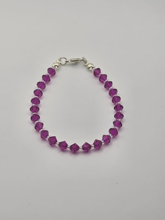Preciosa Crystal Bracelet - Fuchsia