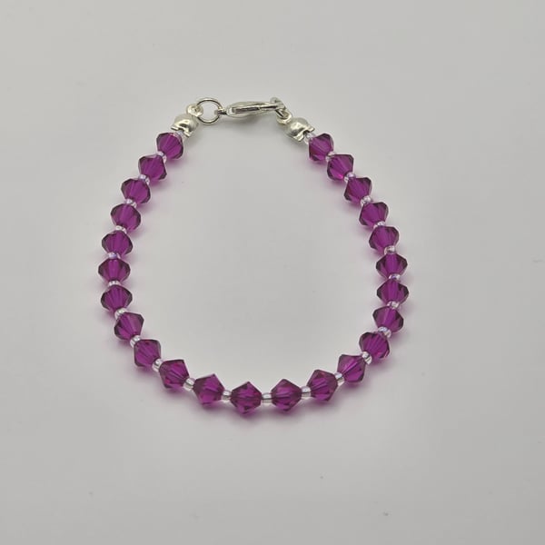 Preciosa Crystal Bracelet - Fuchsia