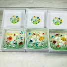 Fused glass ‘meadows’ trinket dish 