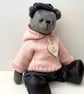 Teddy, handmade UK designed adult collectors bear. One of a kind keepsake gift