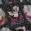 spring blossom bat - original aceo illustration