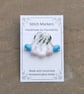 Lampwork Stitch Markers - Trans Pride - Image 1