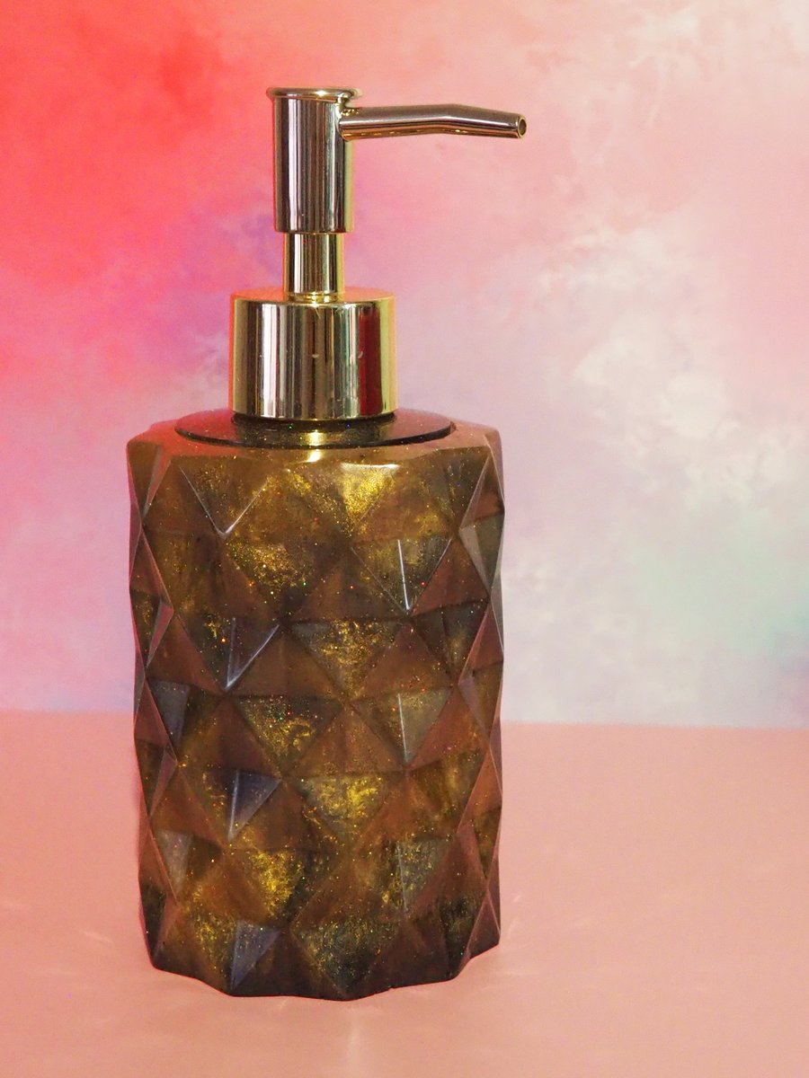 Soap Dispenser in Gold and Black