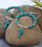 Turquoise hoop earrings  - Image 2