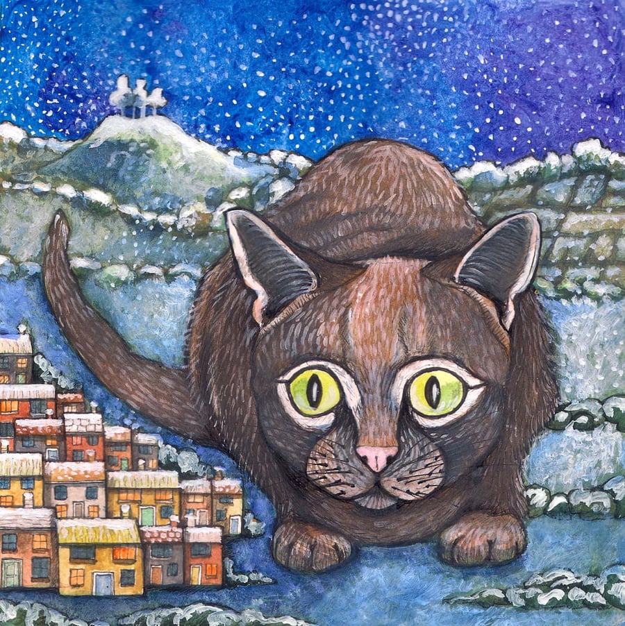 Yule Cat Christmas Card