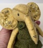 Elephant, hand sewn and dressed embroidered elephant, collectable artist bear - Image 5