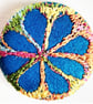 Buttons 1 inch button Hand Dyed Silks and Cottons Free Machine Embroidery Button