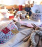 Heirloom Christmas Stocking - Liberty patchwork pocket - Image 3