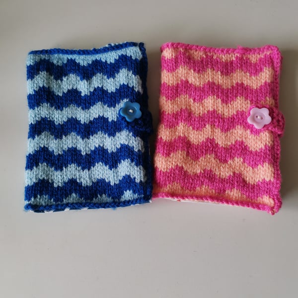 Hand Knitted Passport Cover, Document Holder, Travel Accessory 