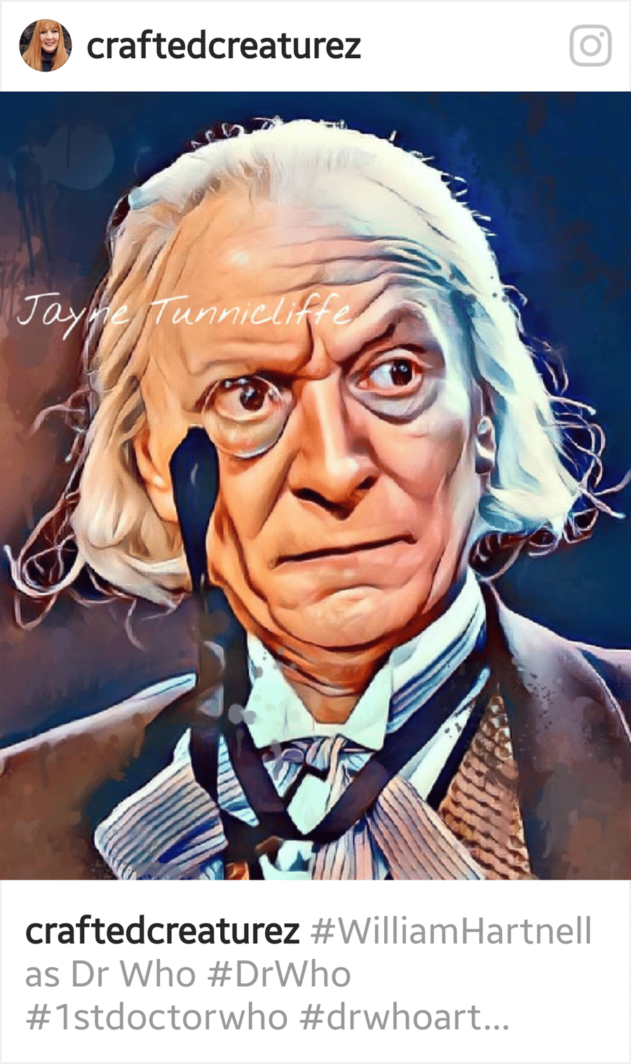 William Hartnell - 11 x 8 inches art print - The first Doctor Who