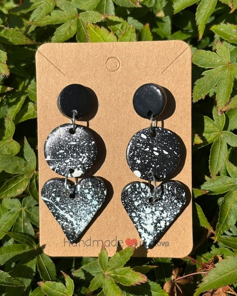 Bespoke Quality Heart Splash Earrings