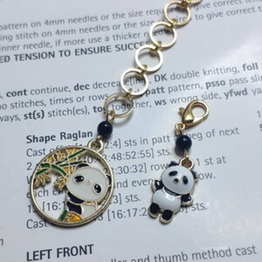 Panda row counter for knitting