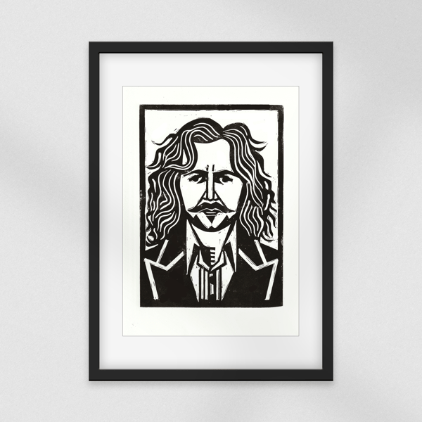 Hand Carved Sirius Black Inspired Linocut Print – Limited Edition