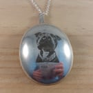Upcycled Silver Plated Engraved Staffy Spoon Necklace SPN052601