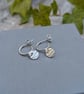 Sterling Silver Disc Drop Hoop Earrings – JBJ3042 - Image 4