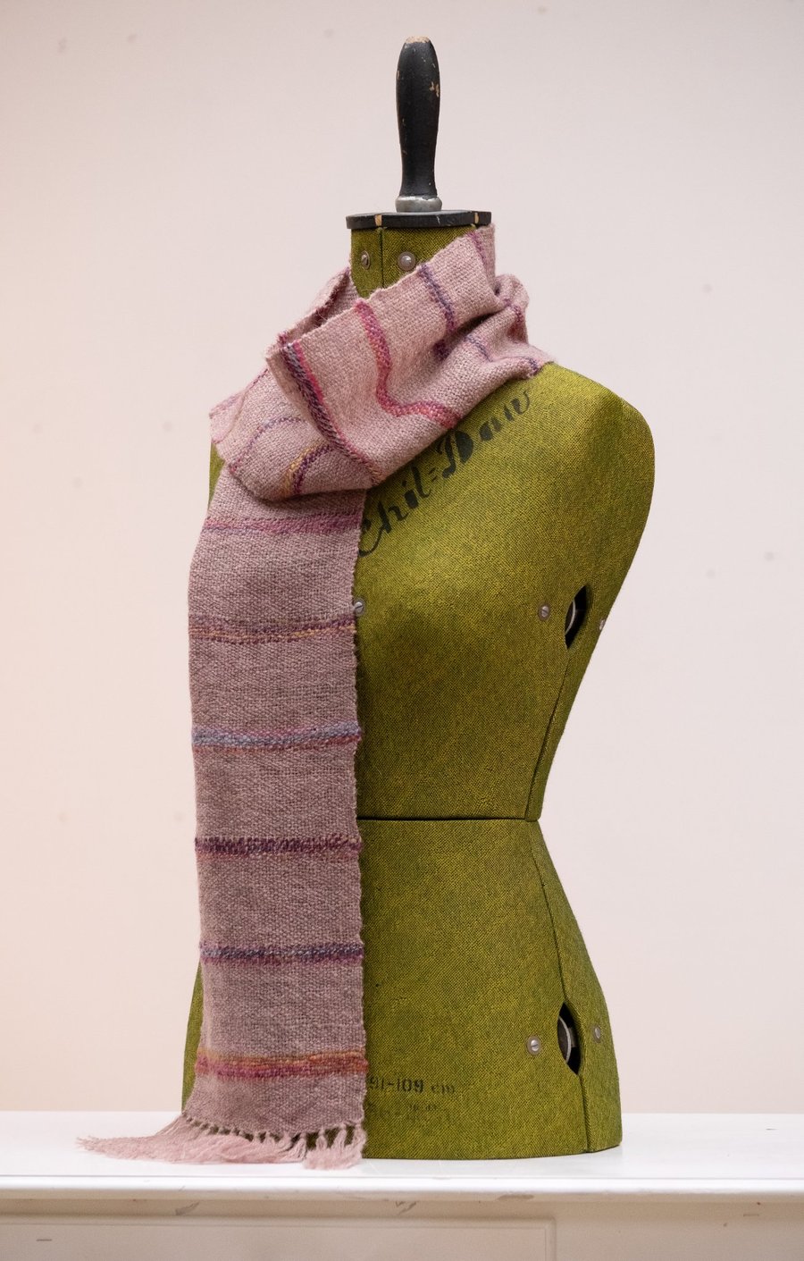 Image of Scarf, Shawl. Hand woven and hand spun woollen