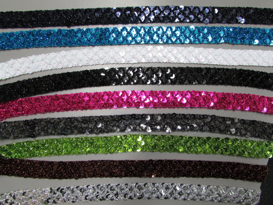Sequin Braid Various Colours 2.3cm SewingCraftsCostumeCorsetry