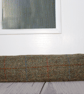 Green Herringbone Harris Tweed Draught Excluder