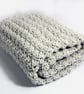 New Baby Gift Grey Baby Blanket, Handmade Crochet Gift, Extra Thick Blanket  - Image 5