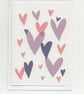 Valentines Card . Heart Print Greetings Card. Wedding Card - Image 2