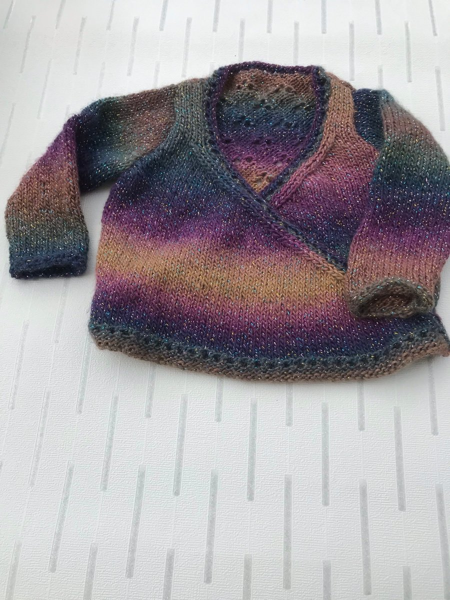 Sparkly crossover style baby's jumper
