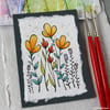 paper flowers (2) - original aceo