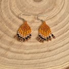 Sterling silver dangle earrings, bright jewellery, festival earrings (EAR-0008)