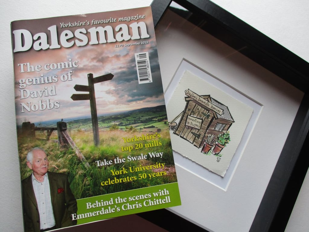 SALE - Tiny Art: The Shed – original art, framed watercolour painting