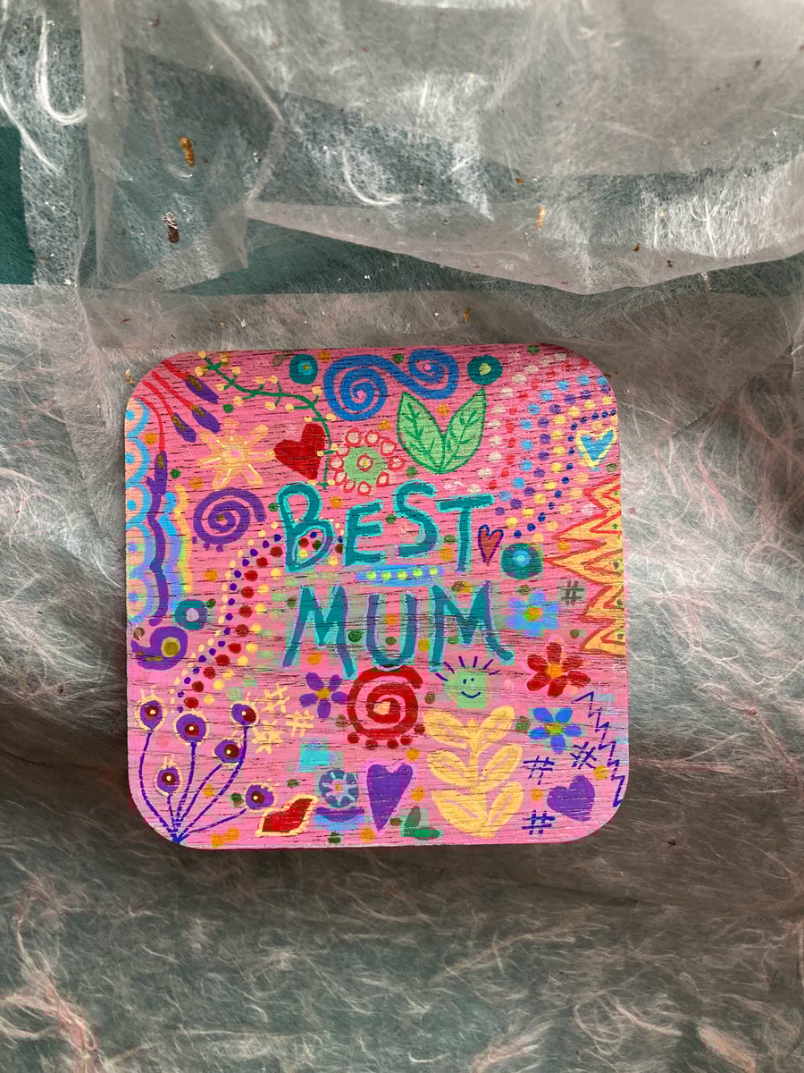  BEST MUM coaster