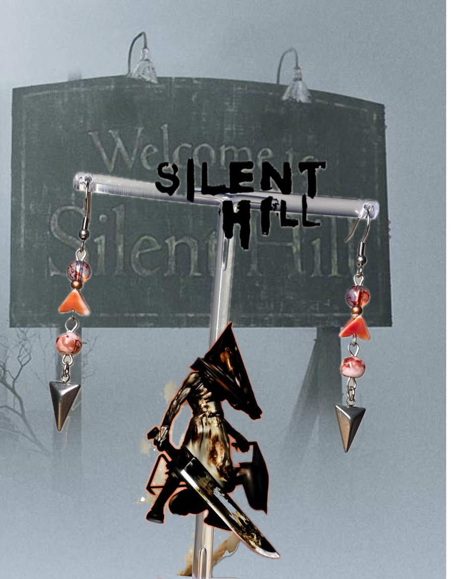 Silent Hill inspired - Pyramid Head Earrings 
