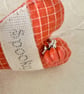 SPOOKY HALLOWEEN HEART DECORATION - orange checks, pumpkin charm - Image 5