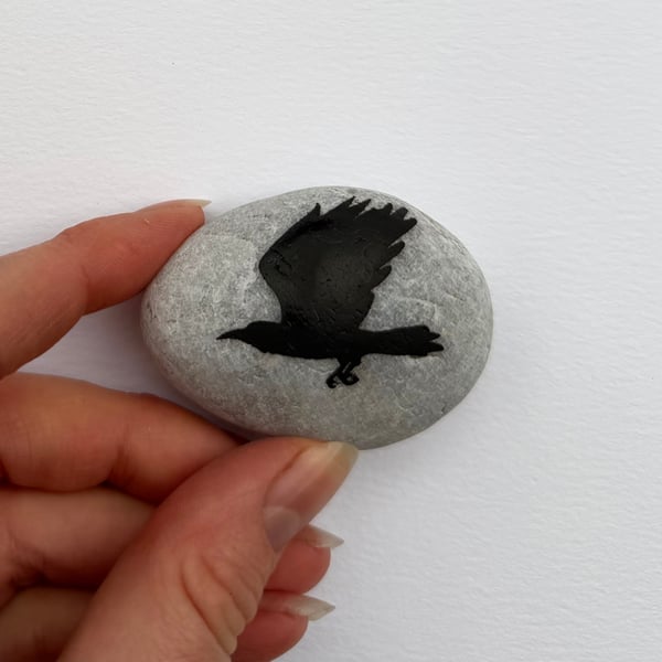 Raven Spirit Stone - Bird Silhouette
