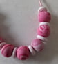 POLYMER CLAY PINK MARBLE NECKLACE - FREE UK SHIPPING - Image 4