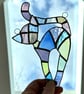 Stained Glass Patchwork Cat Suncatcher - Handmade Decoration - Pastel - Image 5