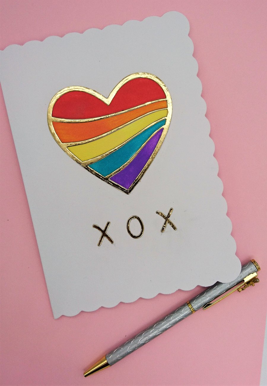 A Card to Send Love, Valentine, Gratitude or Heartfelt Thanks  FREE P&P U.K