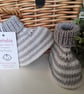 Baby Boy's Hand Knitted 95% Merino Wool Booties 0-3 months size  - Image 4