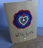 Hand Embroidered Decorative Heart Card - Image 4