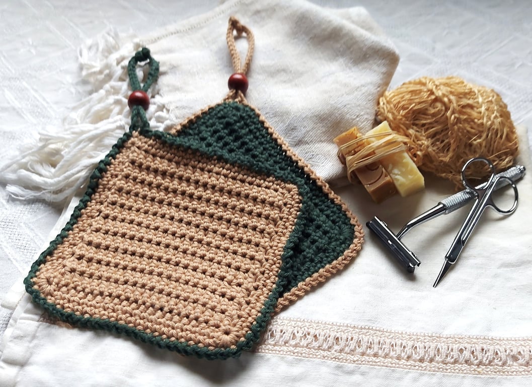  Gift for him, organic washcloths, face cloths, 100% certified cotton