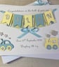 Personalised New Baby Boy Card Handmade Gift Boxed Keepsake 